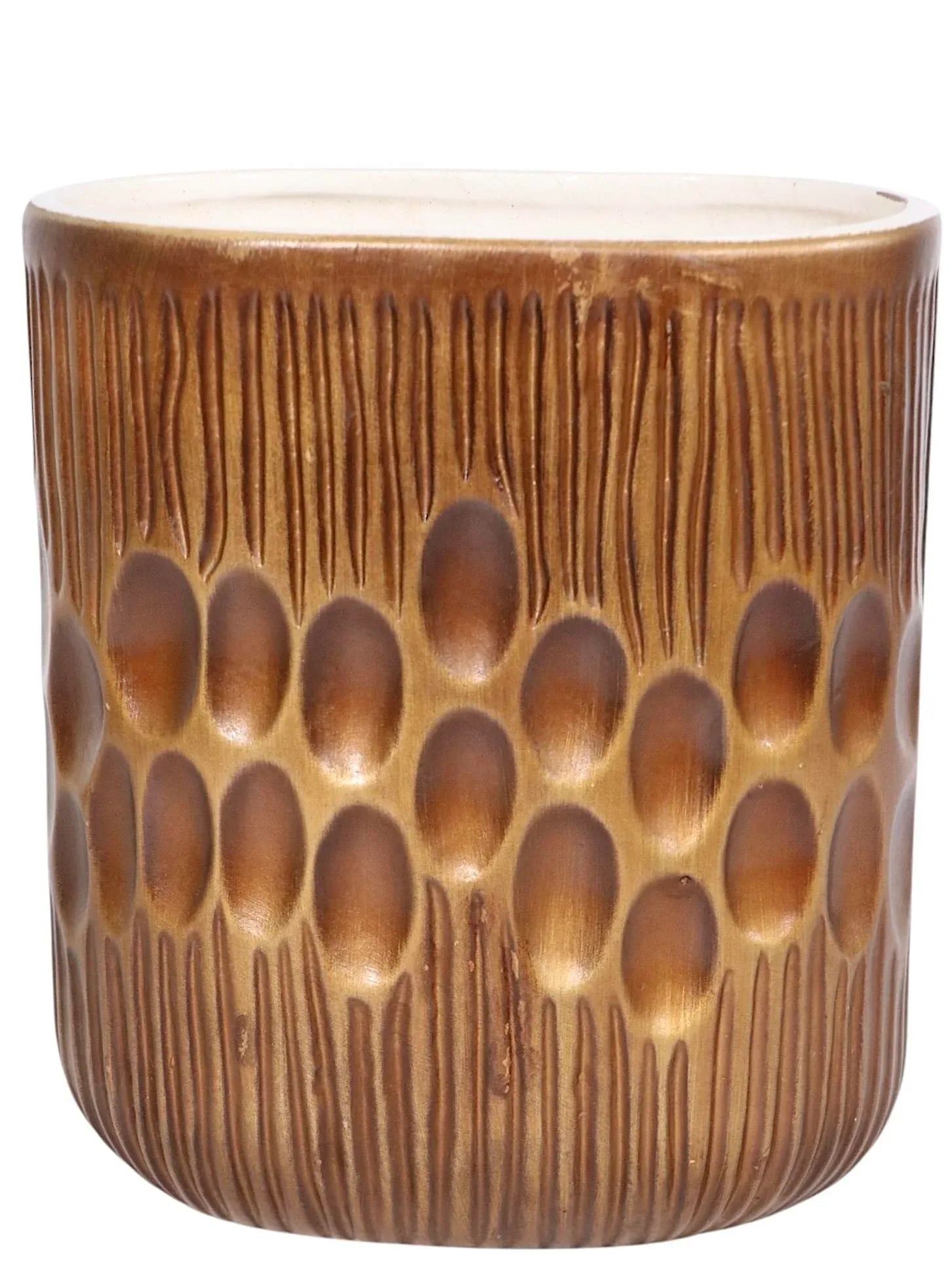 Mod Haeger Pottery Vase Planter in Bronze Glaze, Circa 1970s - 3