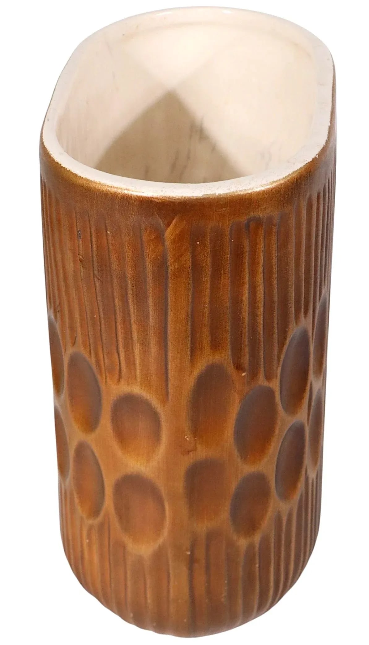 Mod Haeger Pottery Vase Planter in Bronze Glaze, Circa 1970s - 5