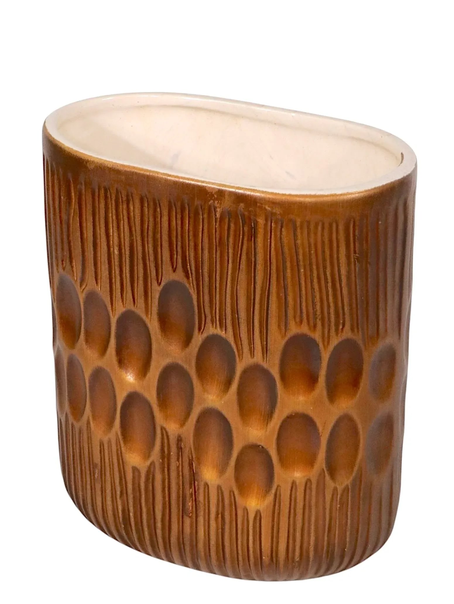 Mod Haeger Pottery Vase Planter in Bronze Glaze, Circa 1970s - 7