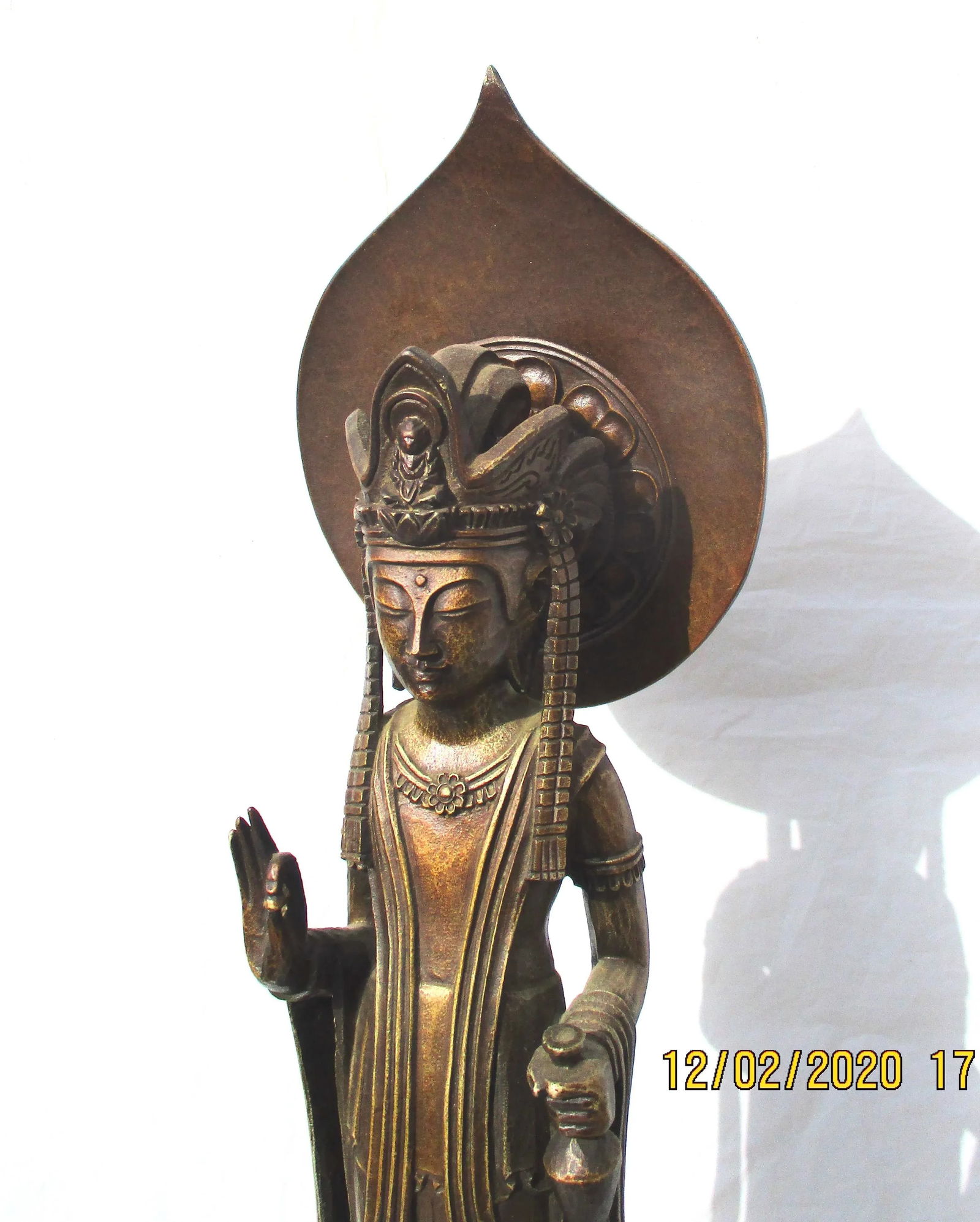 Japanese Mid- Century Standing Bronze Buddha - 2