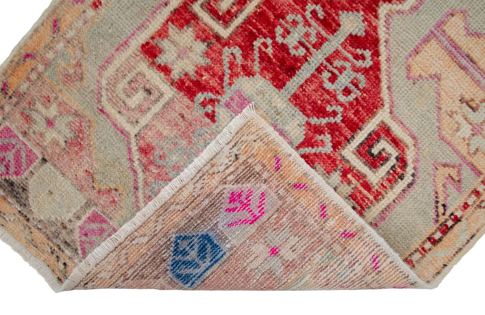 Hand Knotted Door Mat, Entryway Rug, Bath Mat, Kitchen Decor, Small Rug, Turkish Rug - 1'10"x - 9