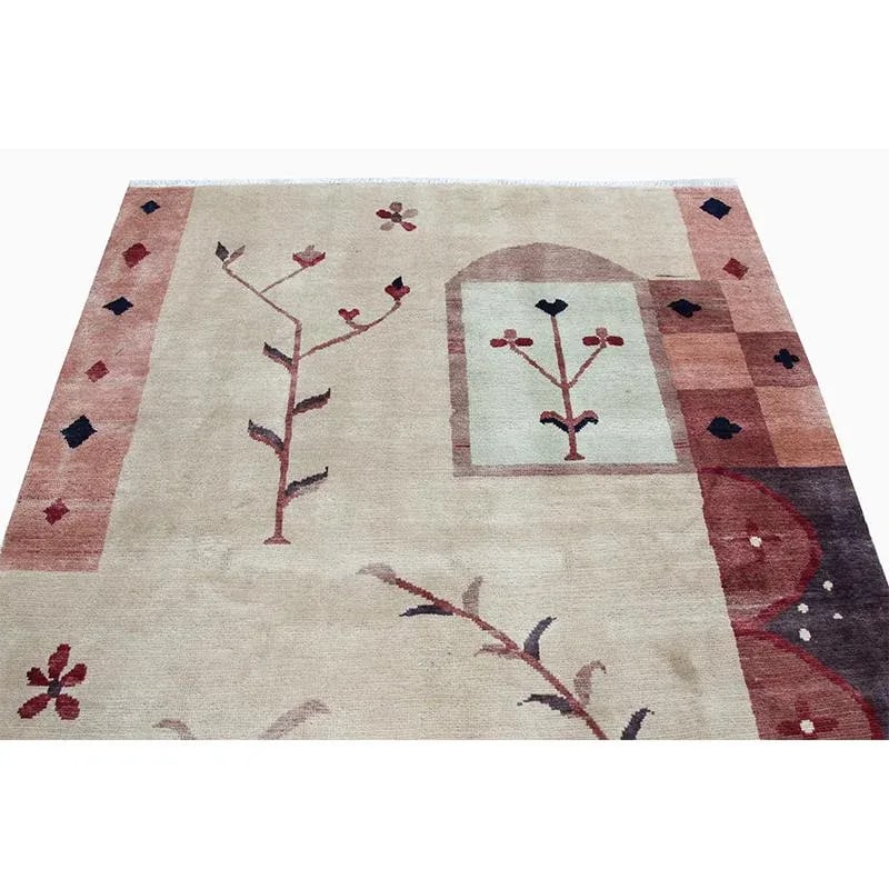 Traditional Handwoven Gabbeh Area Rug 4'8"x6'7" - 5