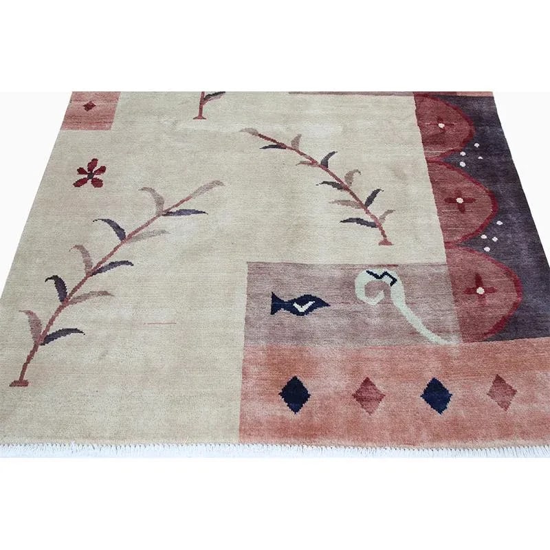 Traditional Handwoven Gabbeh Area Rug 4'8"x6'7" - 6