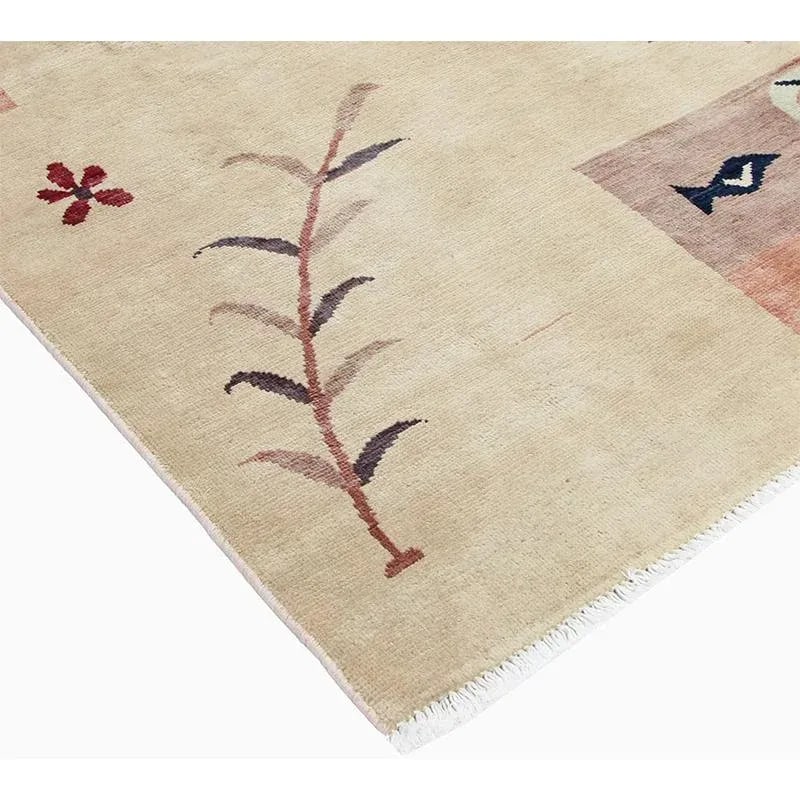 Traditional Handwoven Gabbeh Area Rug 4'8"x6'7" - 7