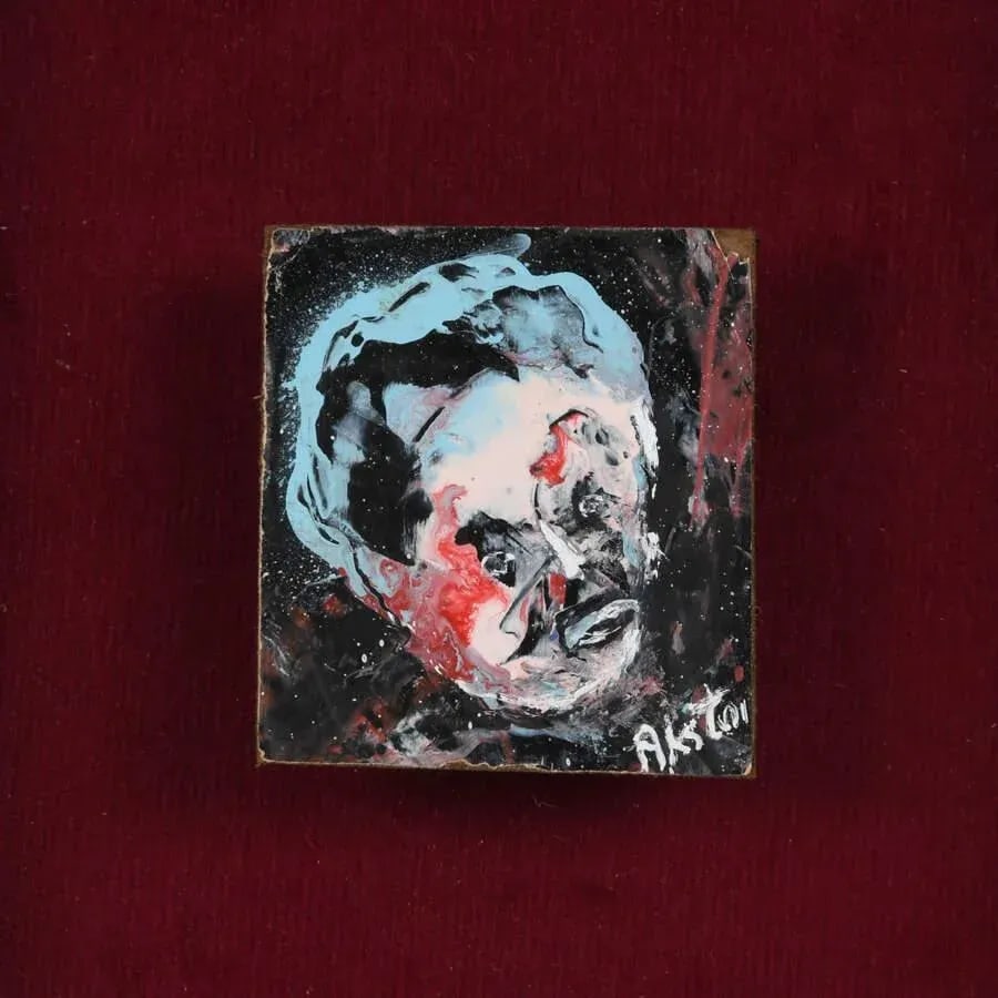 Framed Miniature Abstract by James Akston - 2