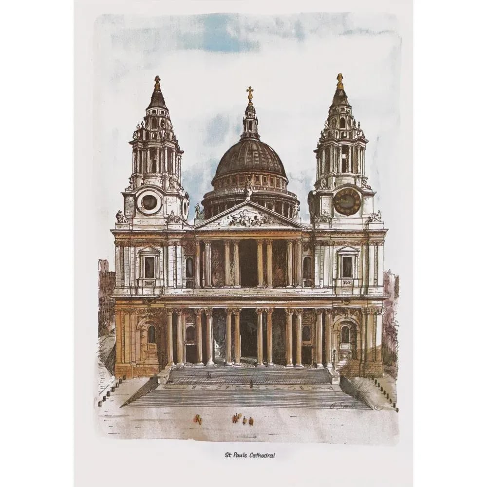 1970s After Bernard Smith "London, St. Paul's Cathedral", Neoclassical Vintage Print - 5