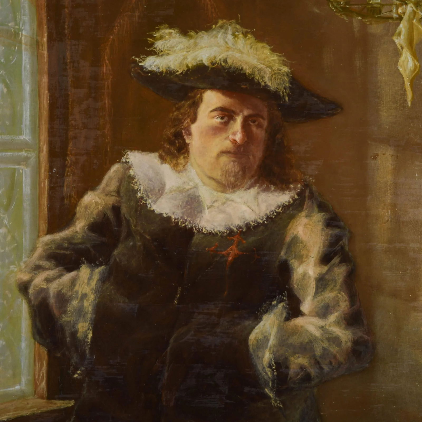 Framed Signed Dutch School-Style Gentleman Oil on Board - 3