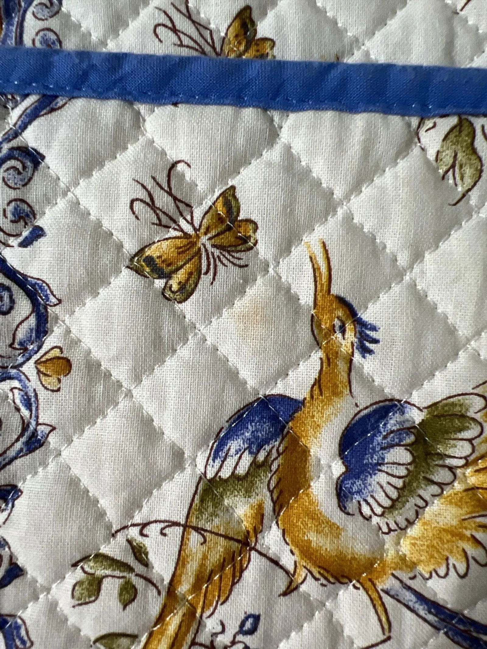 French Provencal Placemats Moustiers Birds by Poupees Yolande, Made in France - Set of 4 - 3