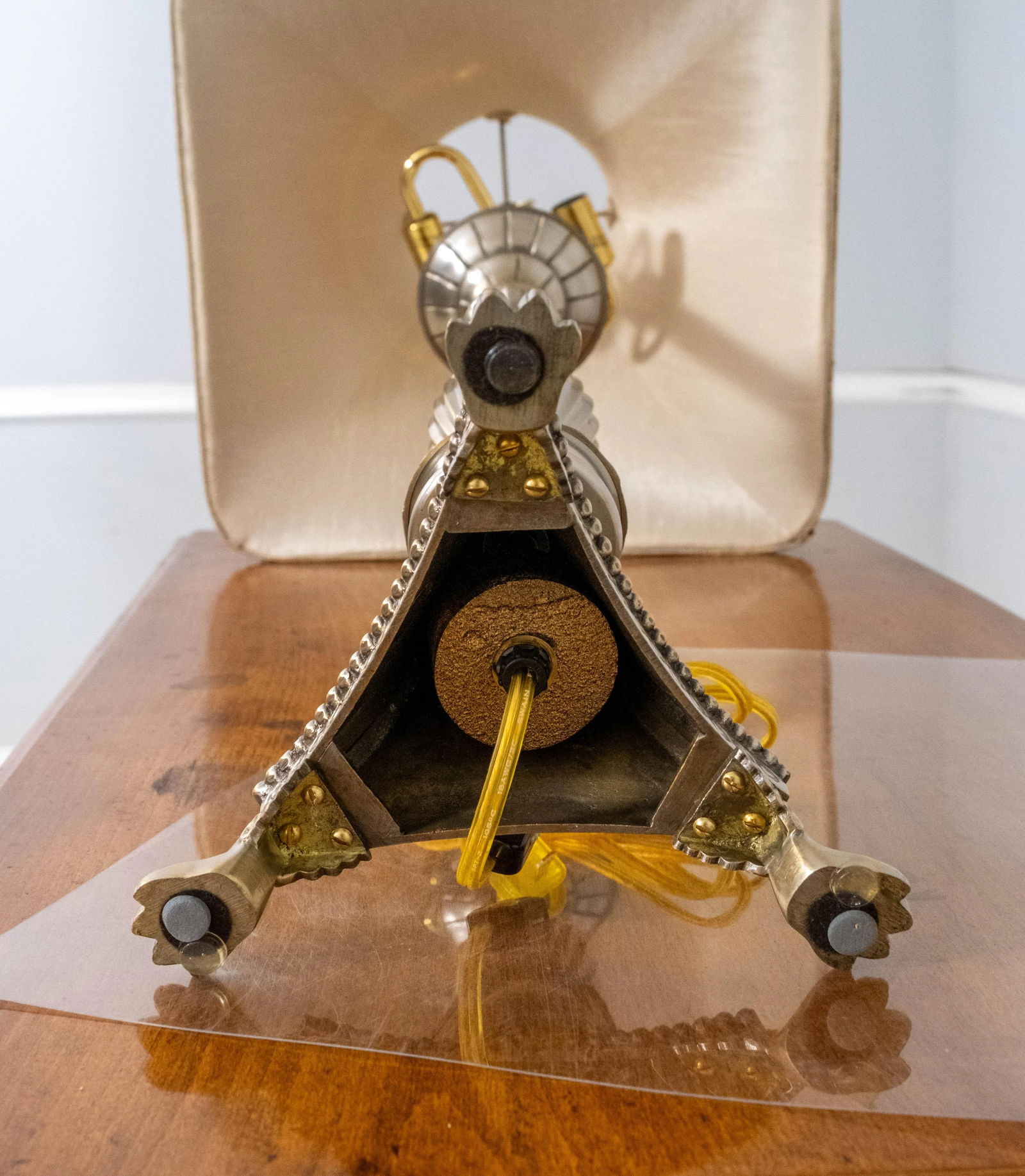 1990s Frederick Cooper 2 Light Brass Table Lamp - 14