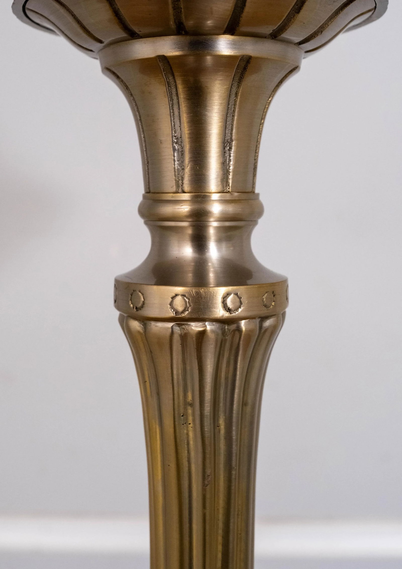 1990s Frederick Cooper 2 Light Brass Table Lamp - 8