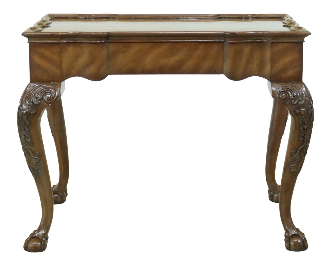 Maitland Smith Ball & Claw Chippendale Mahogany Tea Table (1 of 9)