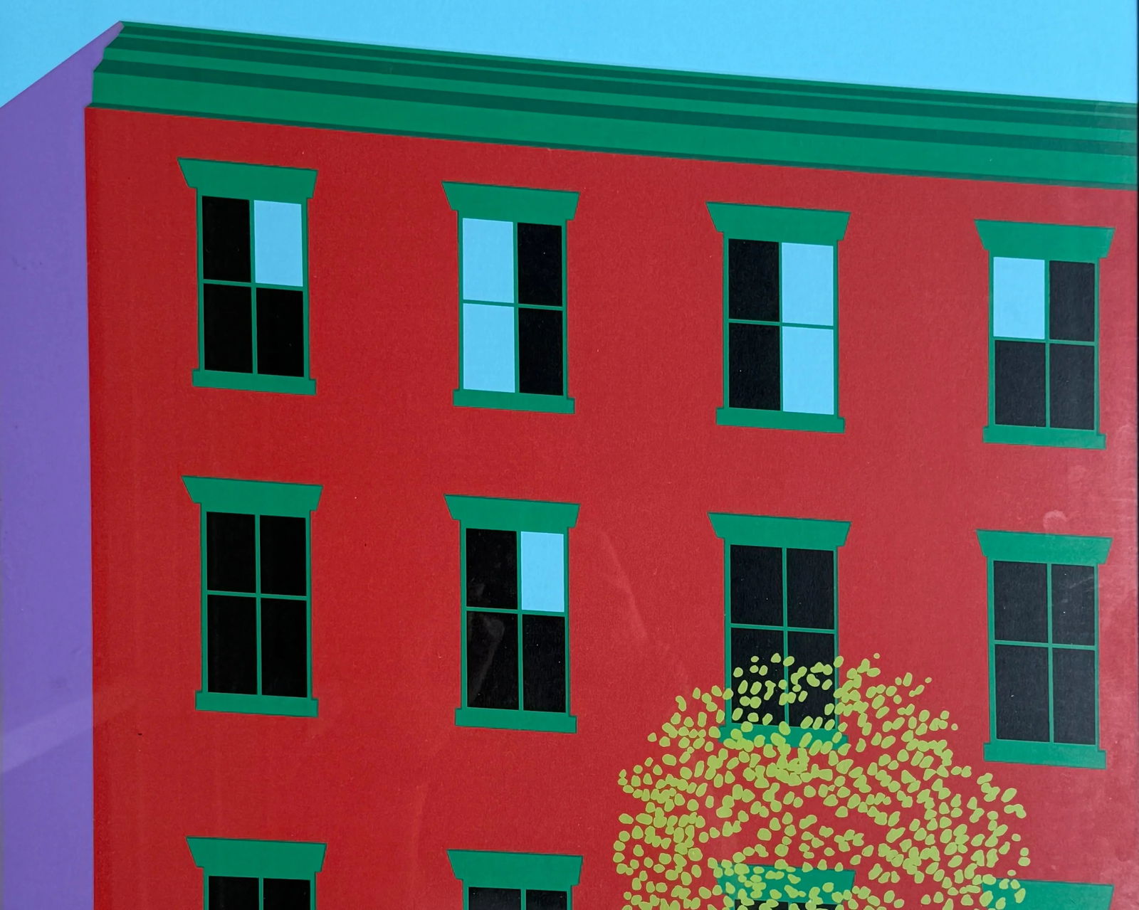 Poster From Silk Screen Print "Soho n.y." Edition 250/250 1982 by Ole Kortzau - 2