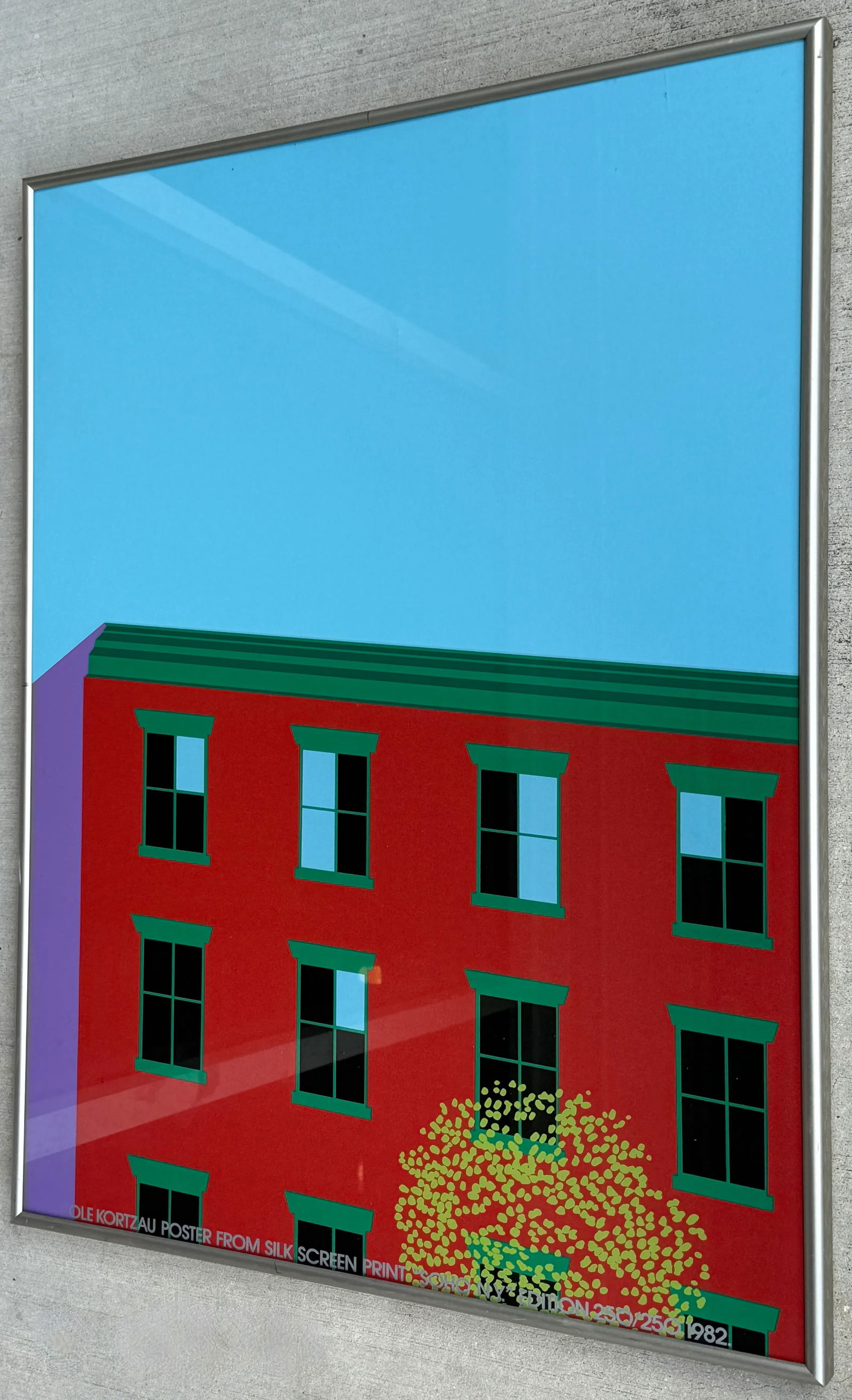 Poster From Silk Screen Print "Soho n.y." Edition 250/250 1982 by Ole Kortzau - 5