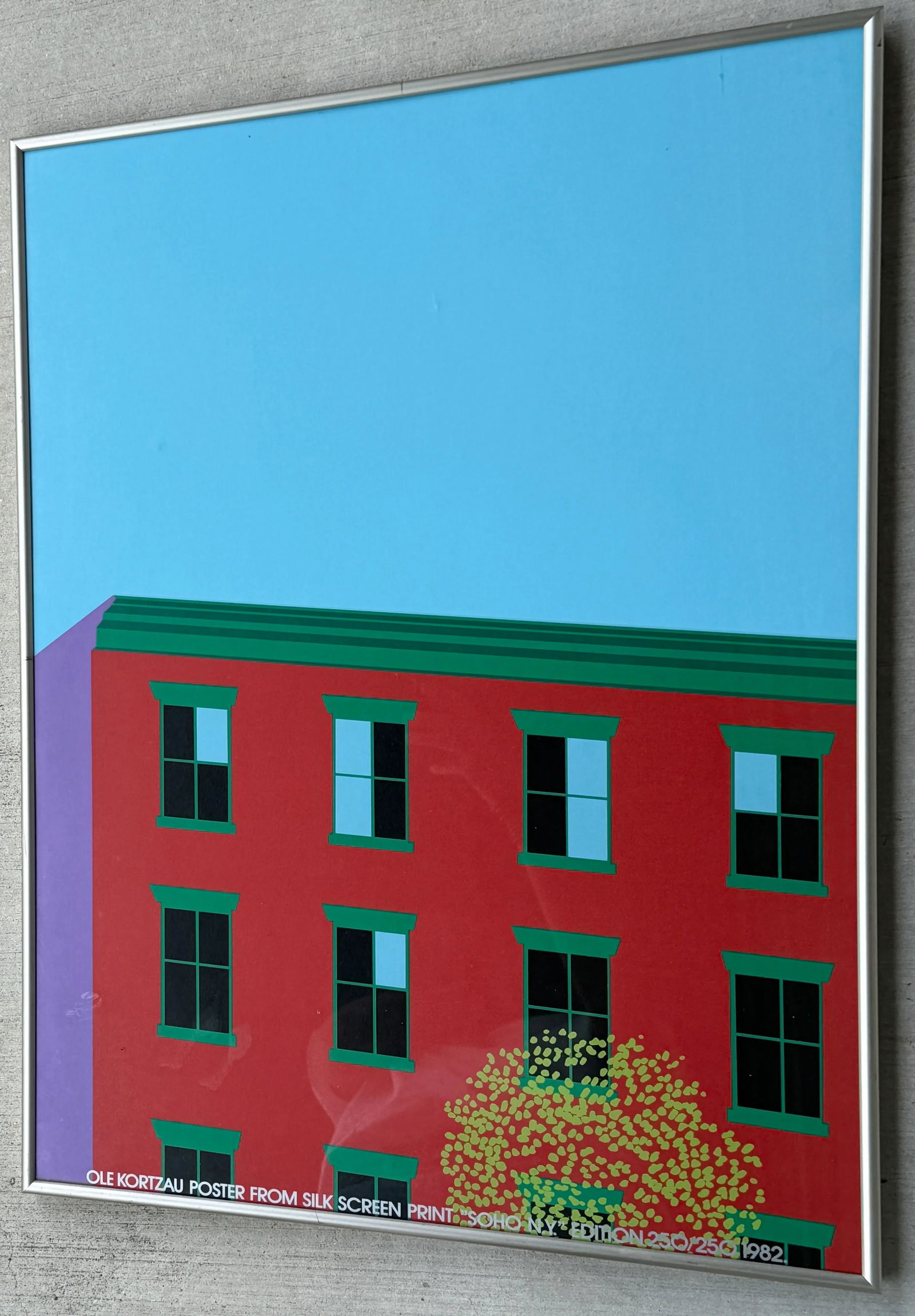 Poster From Silk Screen Print "Soho n.y." Edition 250/250 1982 by Ole Kortzau - 7