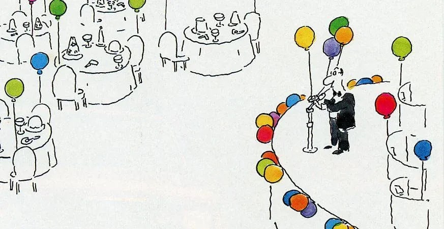 Vintage 1984 New Yorker Cover, January 2 (Arnie Levin), New Years - 2