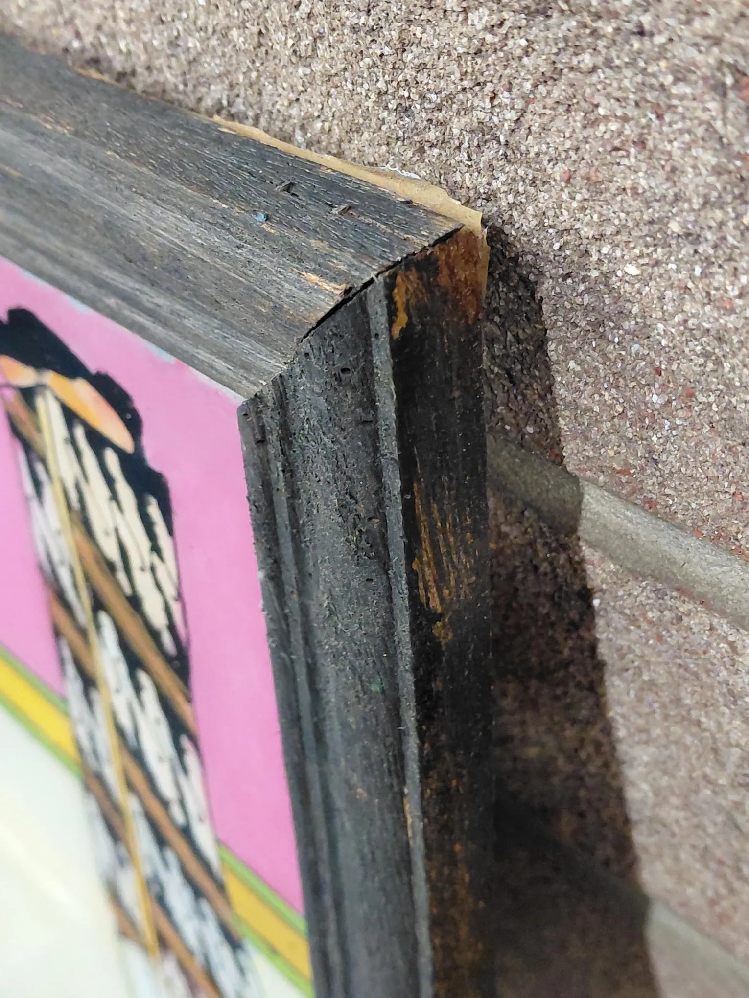 Framed Punakawan Reverse Glass Painting at the Meeting Hall - 11