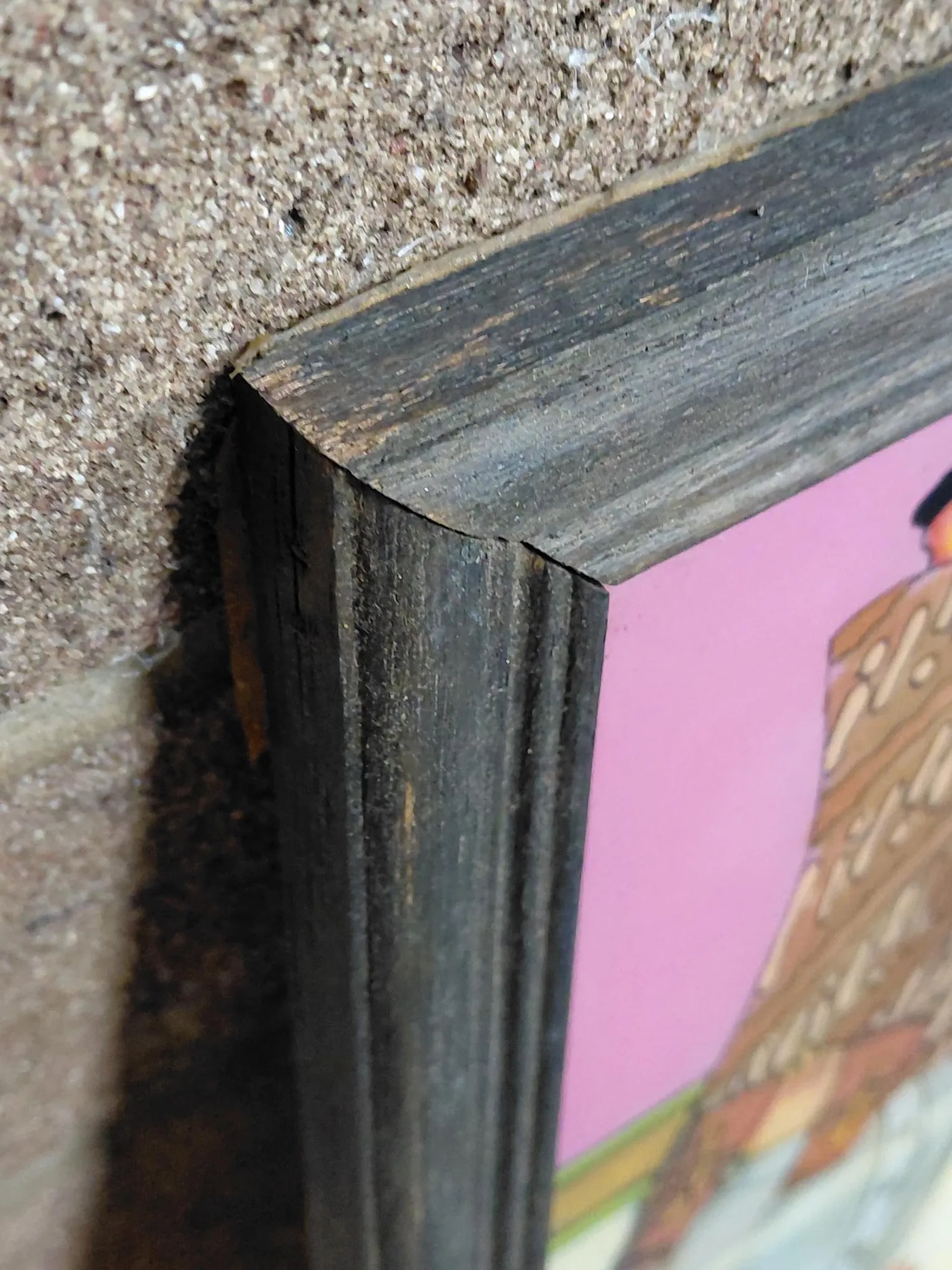 Framed Punakawan Reverse Glass Painting at the Meeting Hall - 9