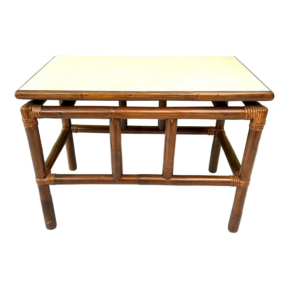 1970s Vintage Bamboo Rattan Coffee Table/Side Table Clark Casual (1 of 8)