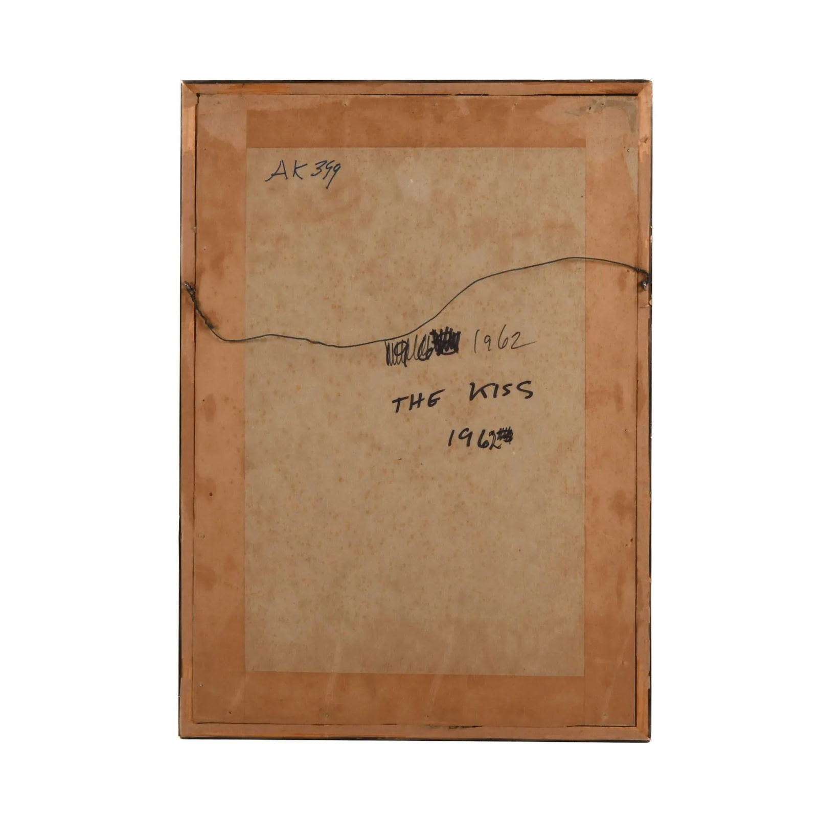 Framed Signed J. Akston "The Kiss, 1962" Mixed Media - 6