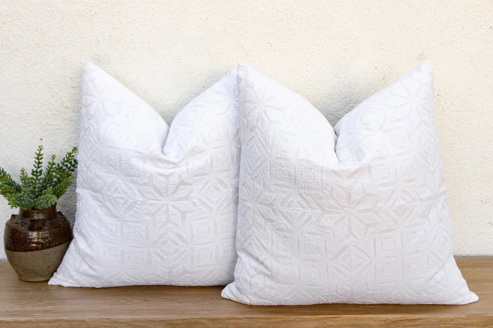 Spring Time, Pair of AppliquÃ© Pillow Covers - 2