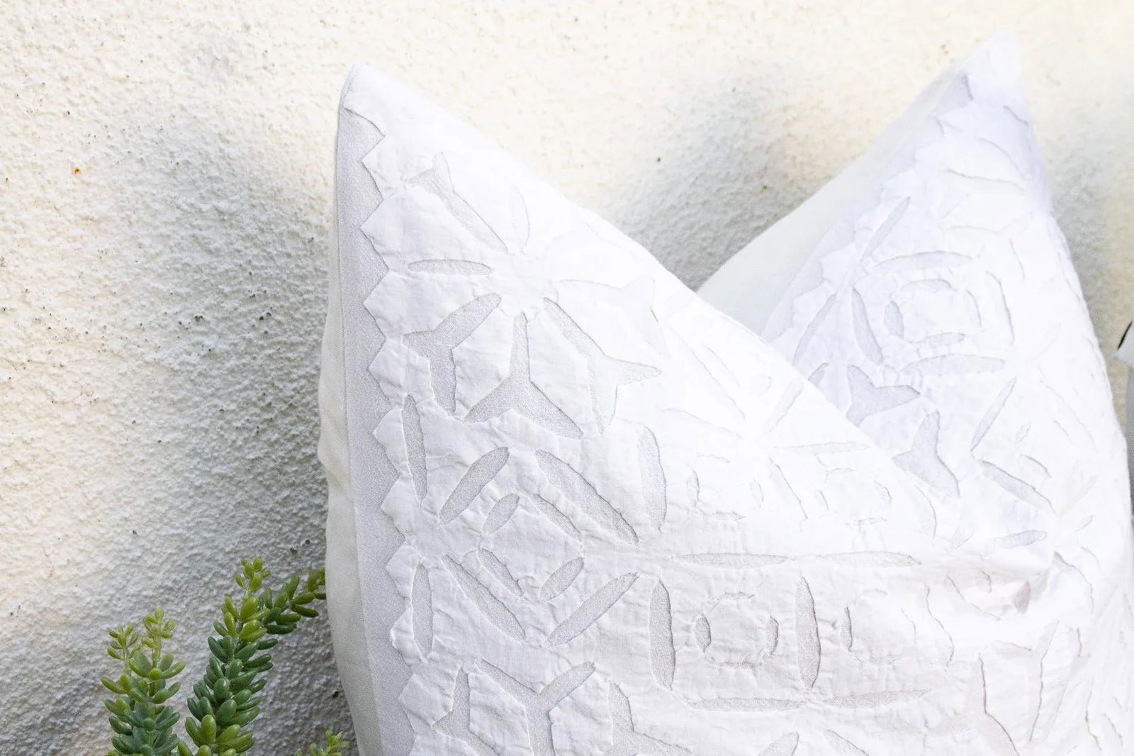 Spring Time, Pair of AppliquÃ© Pillow Covers - 3