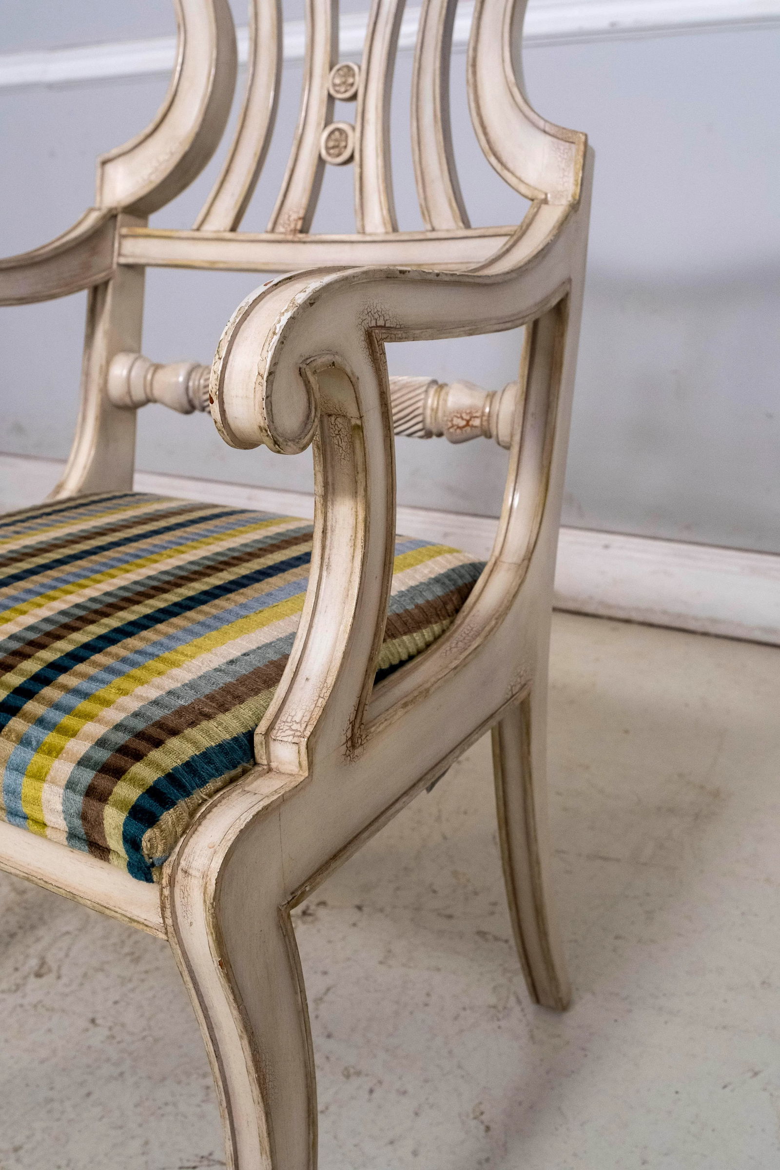 Councill Craftsmen Neoclassical Painted Finish Armchair - 14