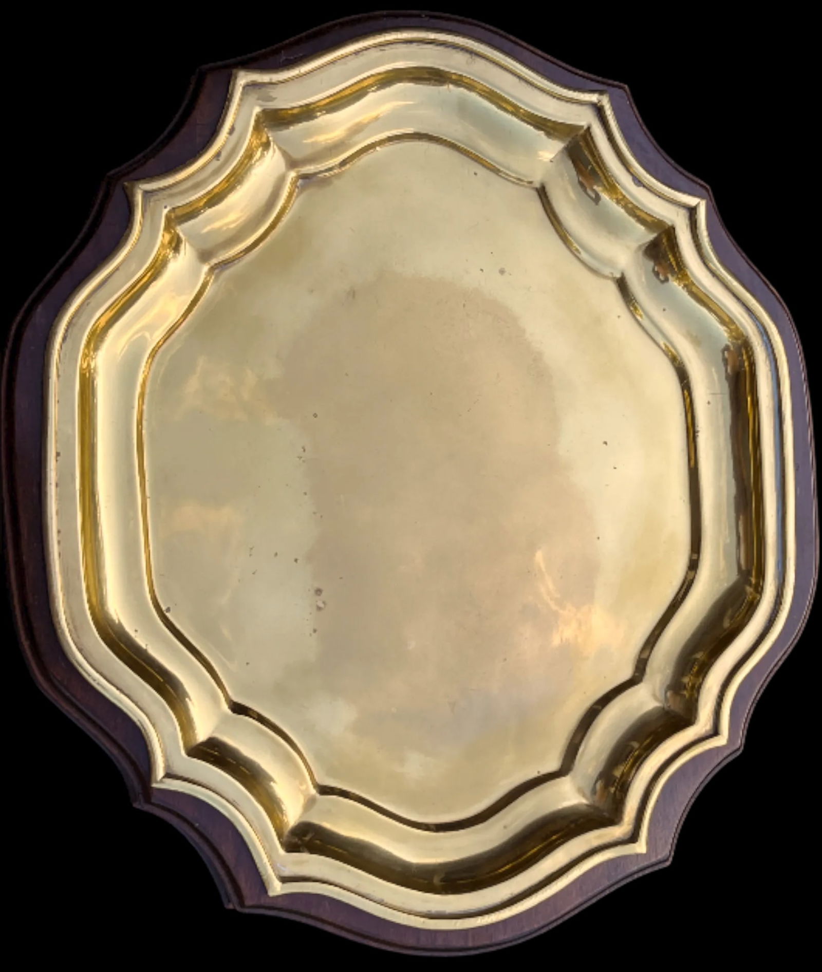 Vintage Ethan Allen Brass Tray and Mahogany Finish Table "“ Traditional Regency Drinks Accent - 4