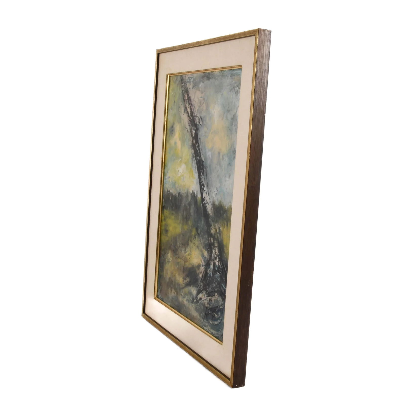 Framed Signed J. Akston "Blight, 1974" Acrylic and Enamel on Paper - 5