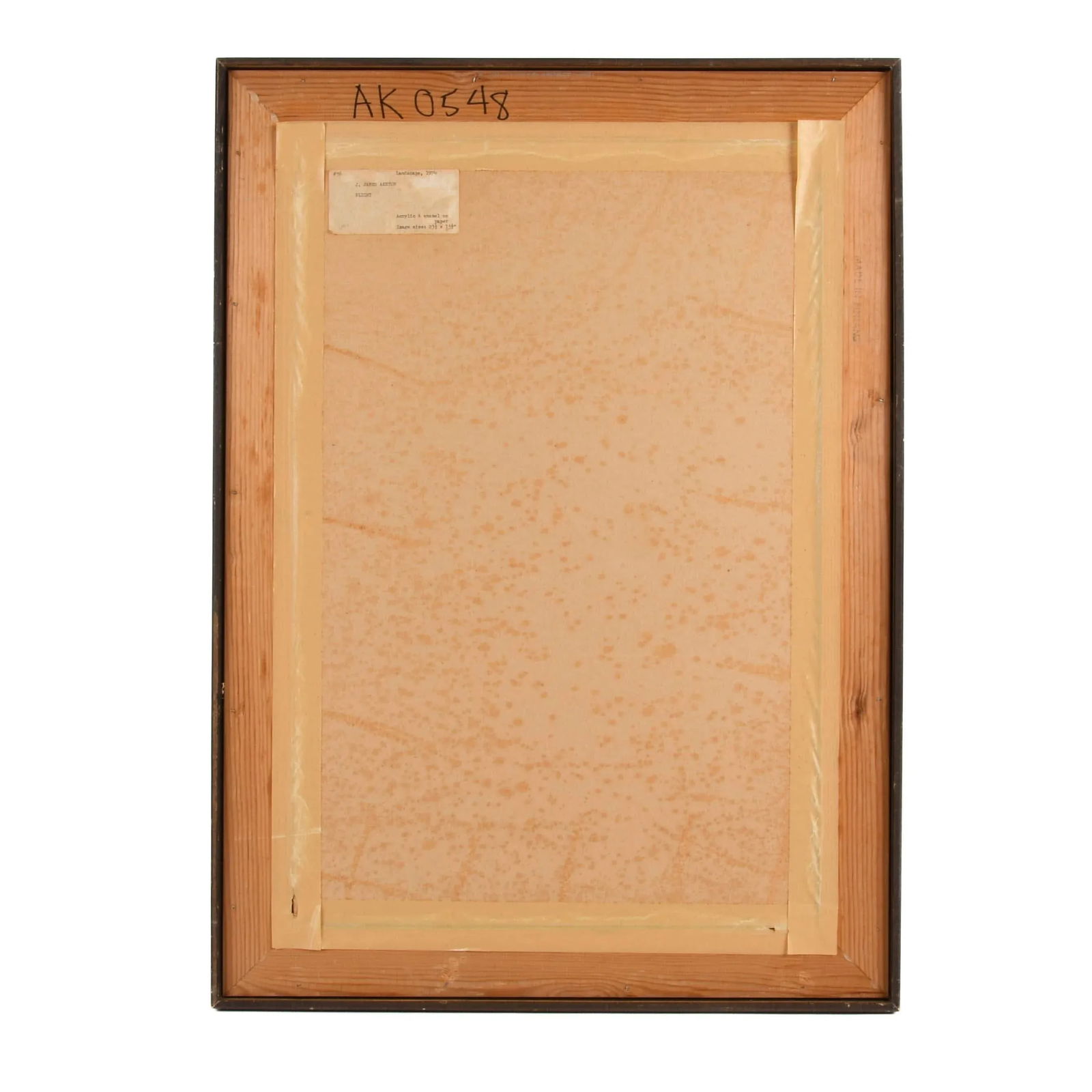 Framed Signed J. Akston "Blight, 1974" Acrylic and Enamel on Paper - 7