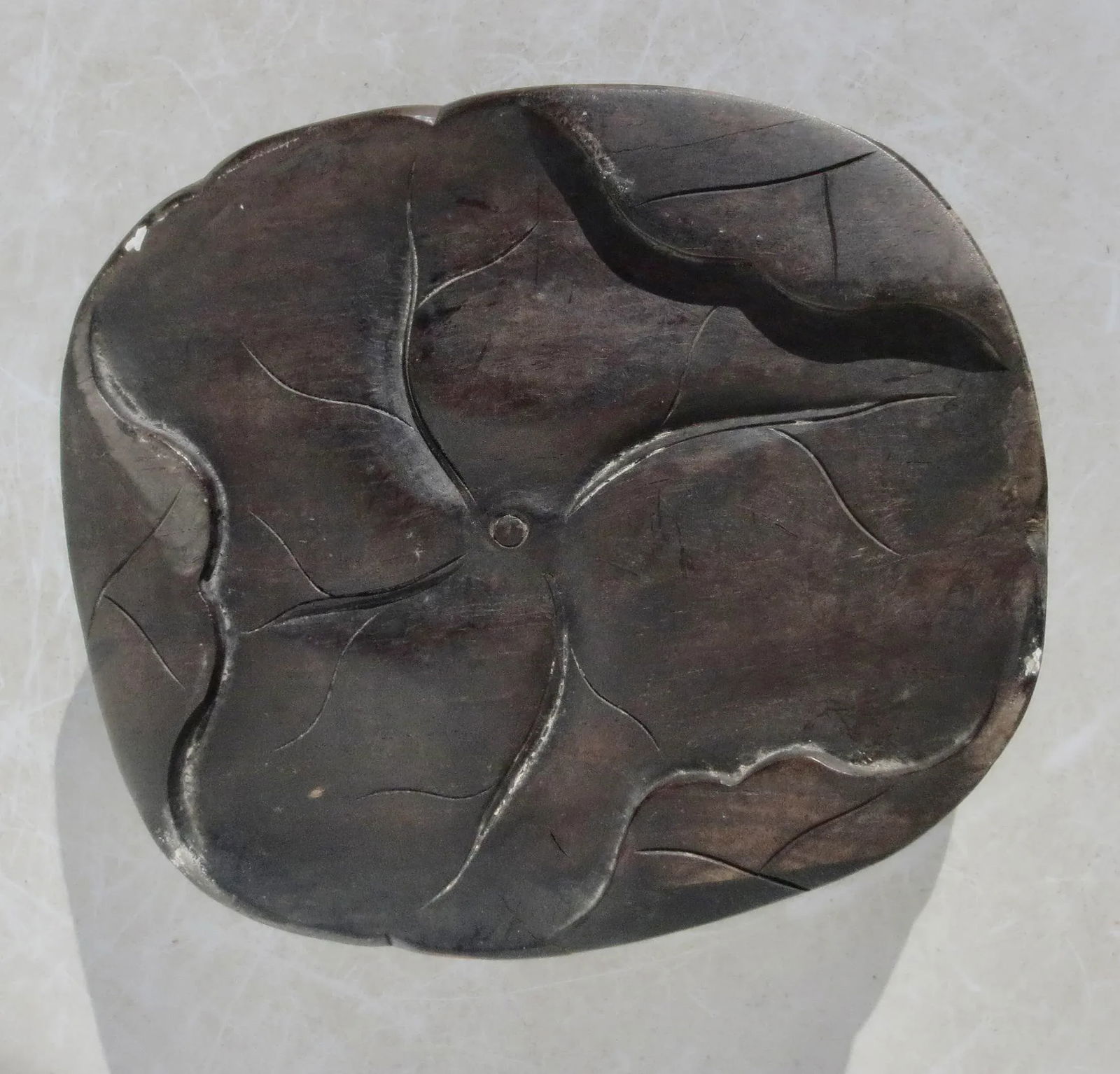 Vintage Chinese Inkstone and Wooden Box - 3