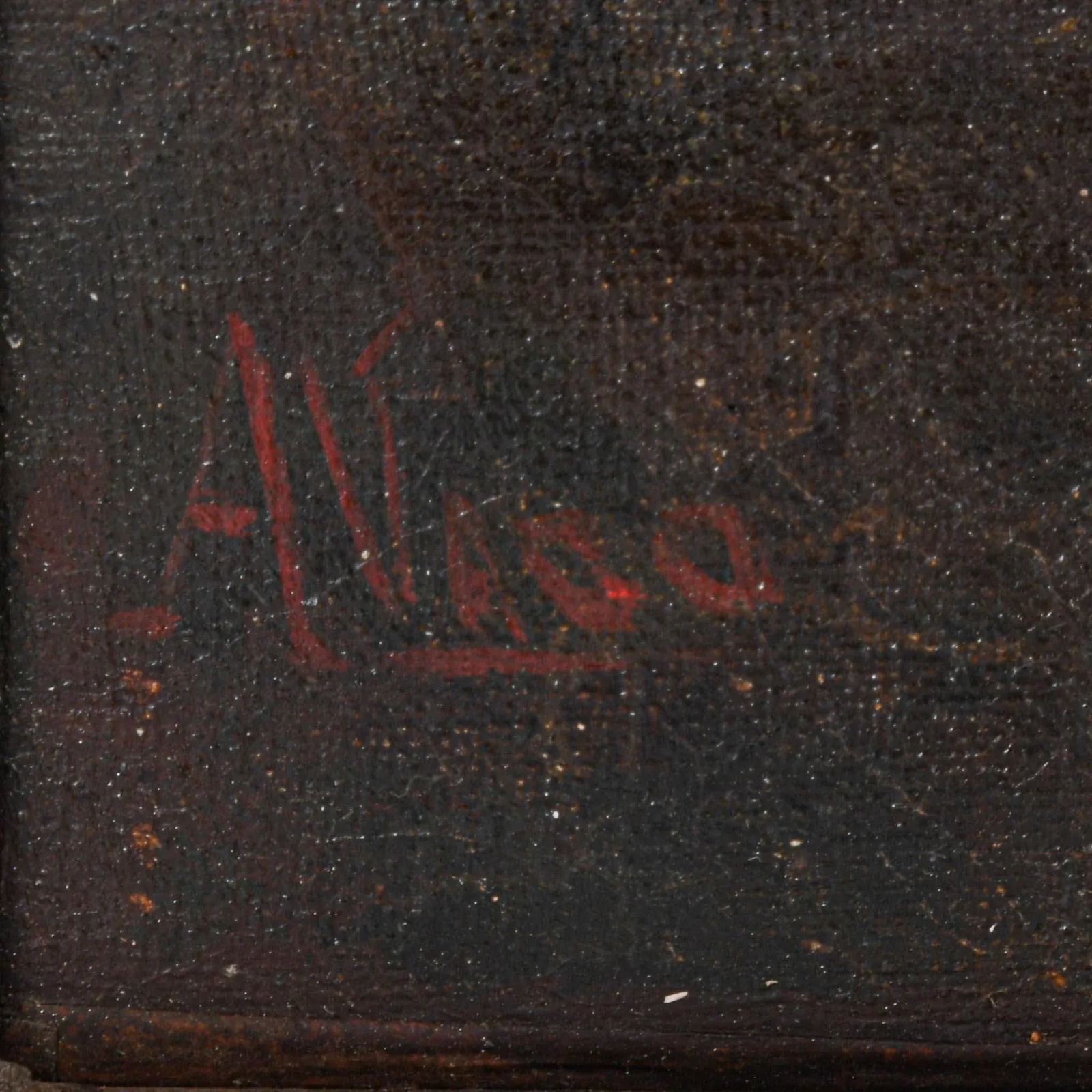 Framed "Seaside Gazing" Oil on Canvas - 5