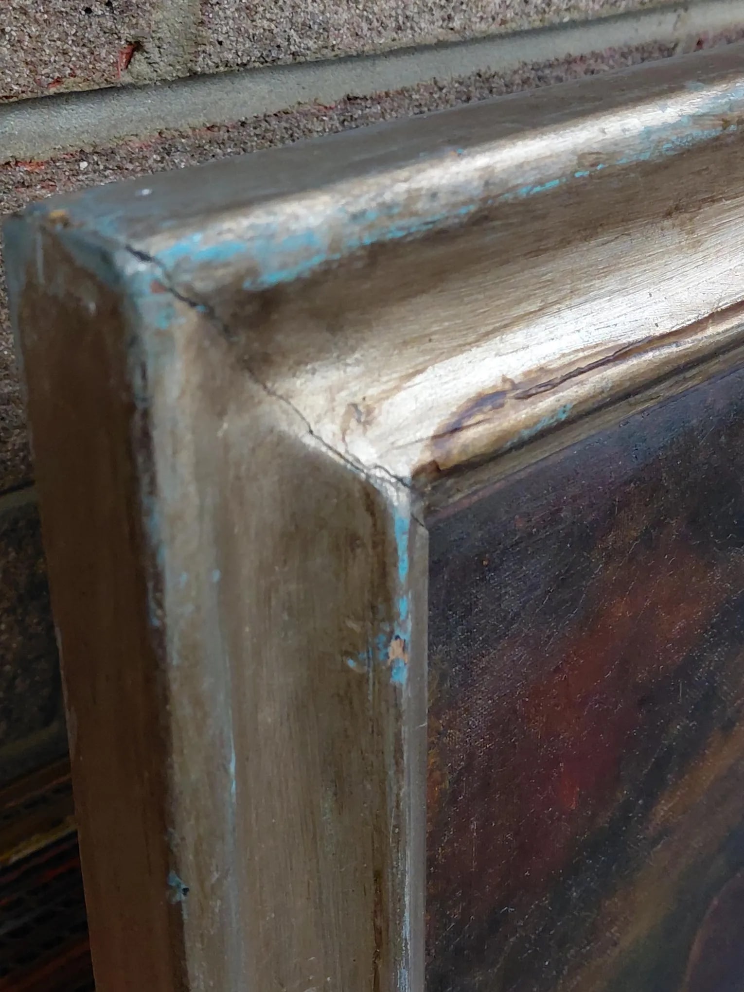 Framed "Seaside Gazing" Oil on Canvas - 9