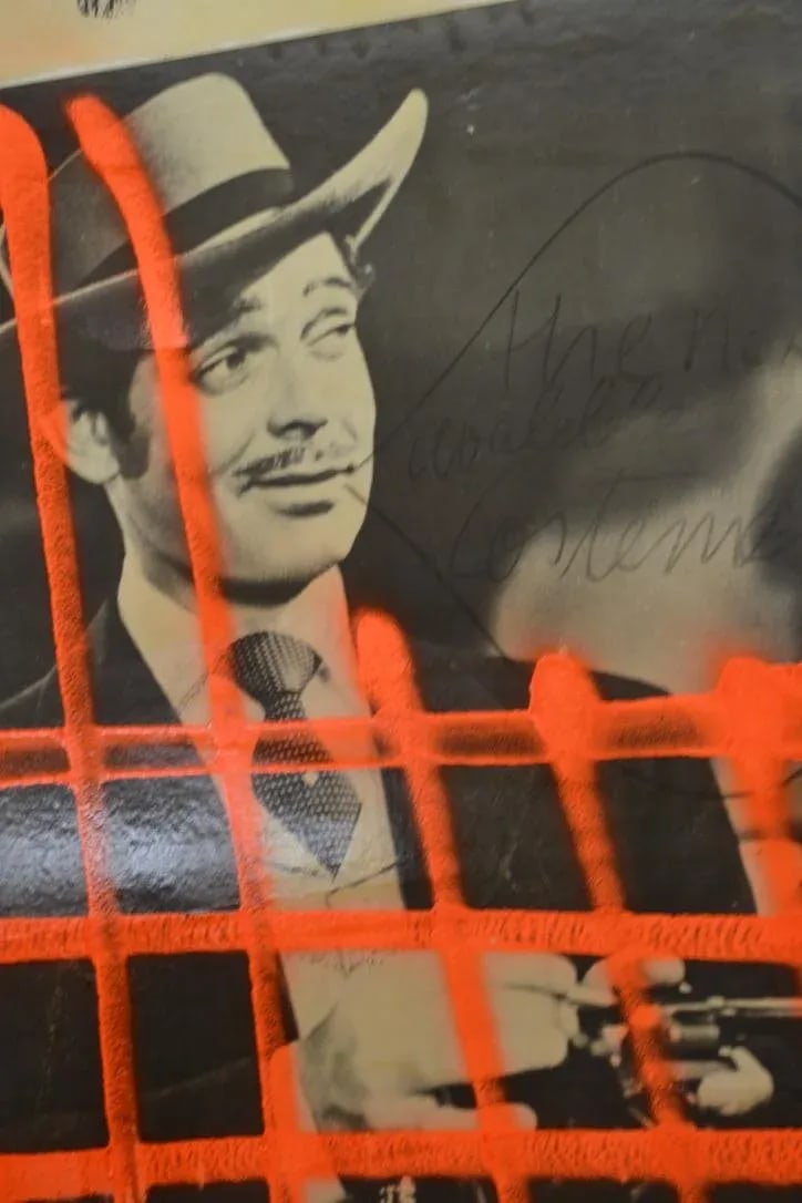 Original Peter Keil Mixed Media Painting "Clark Gable" 2009 - 4