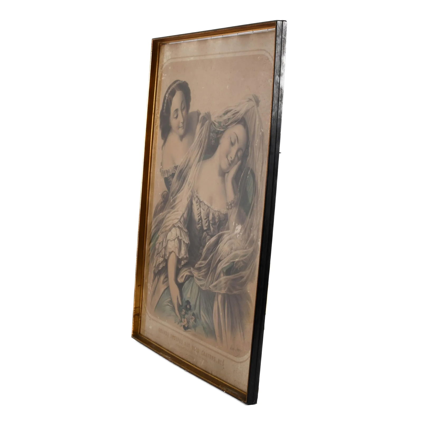 Framed Signed Louis Stanislas Marin-Levigne Lithograph and Print No. 5 - 4