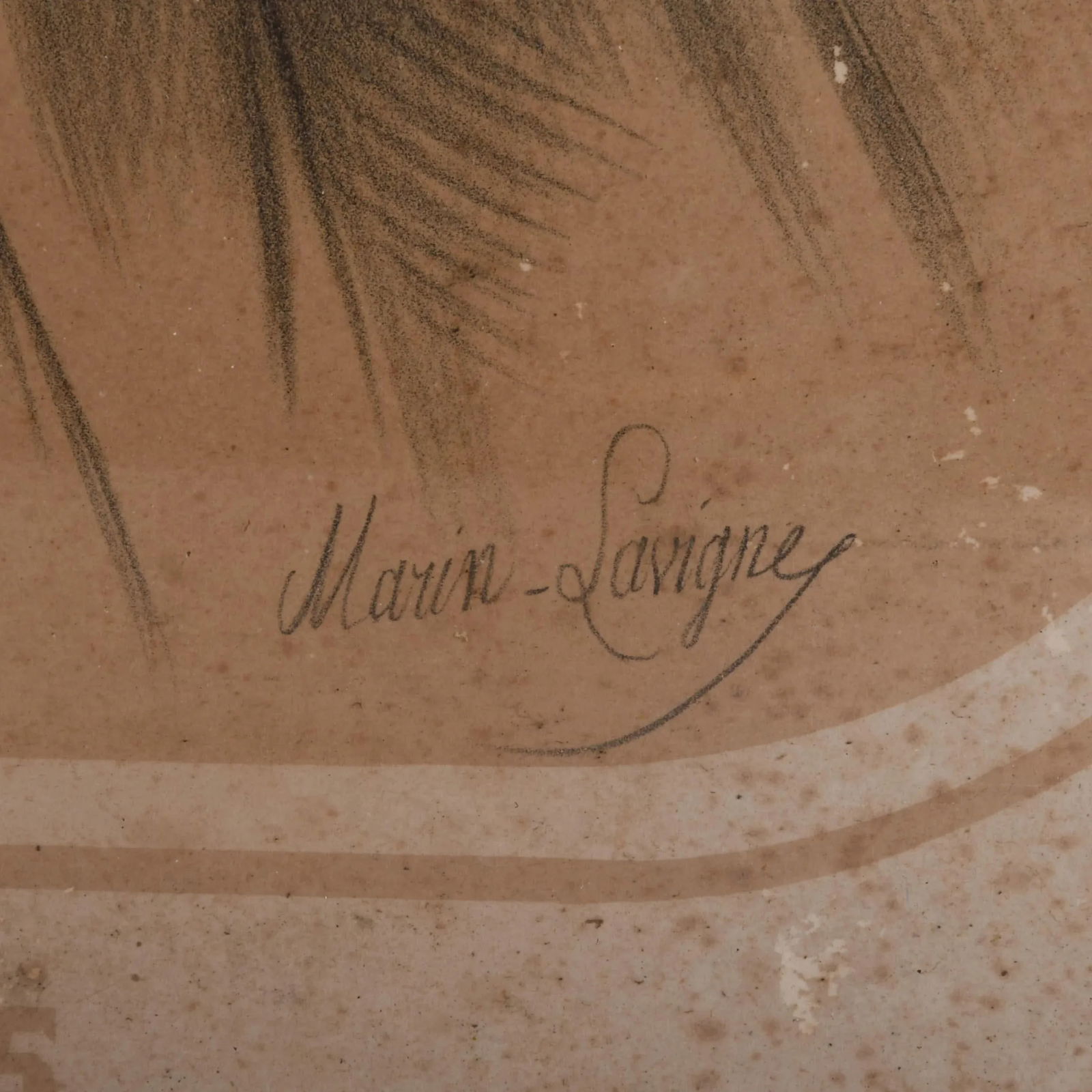 Framed Signed Louis Stanislas Marin-Levigne Lithograph and Print No. 5 - 5