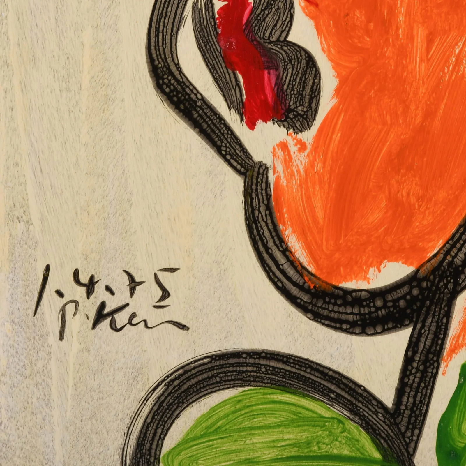 Signed Peter Keil "Waves of the Mind 1-4-75" Oil on Masonite - 4