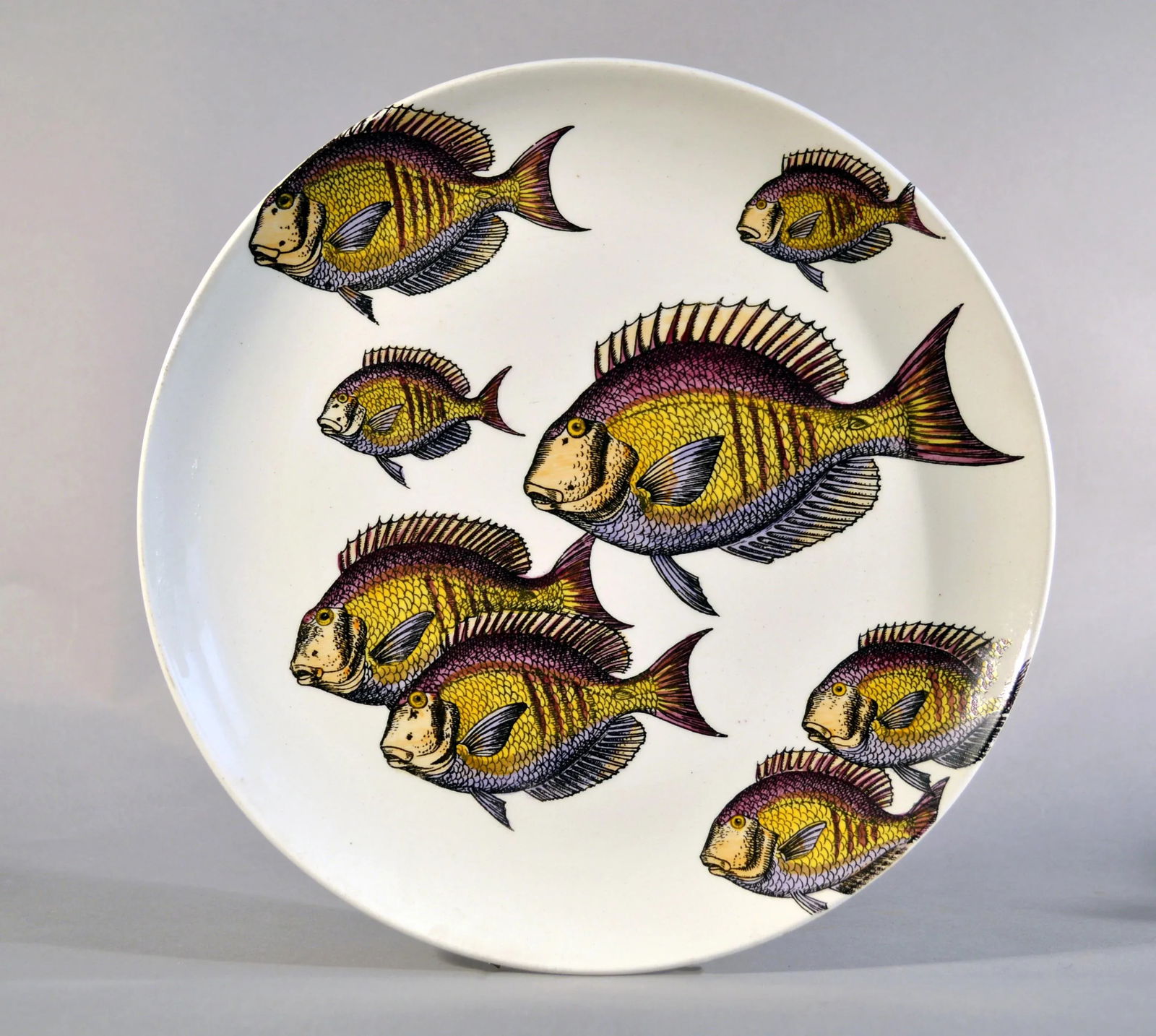 Piero Fornasetti Pottery Fish Plate, Passata De Pesce (Passage of Fish) or Pesci. #6, - 2