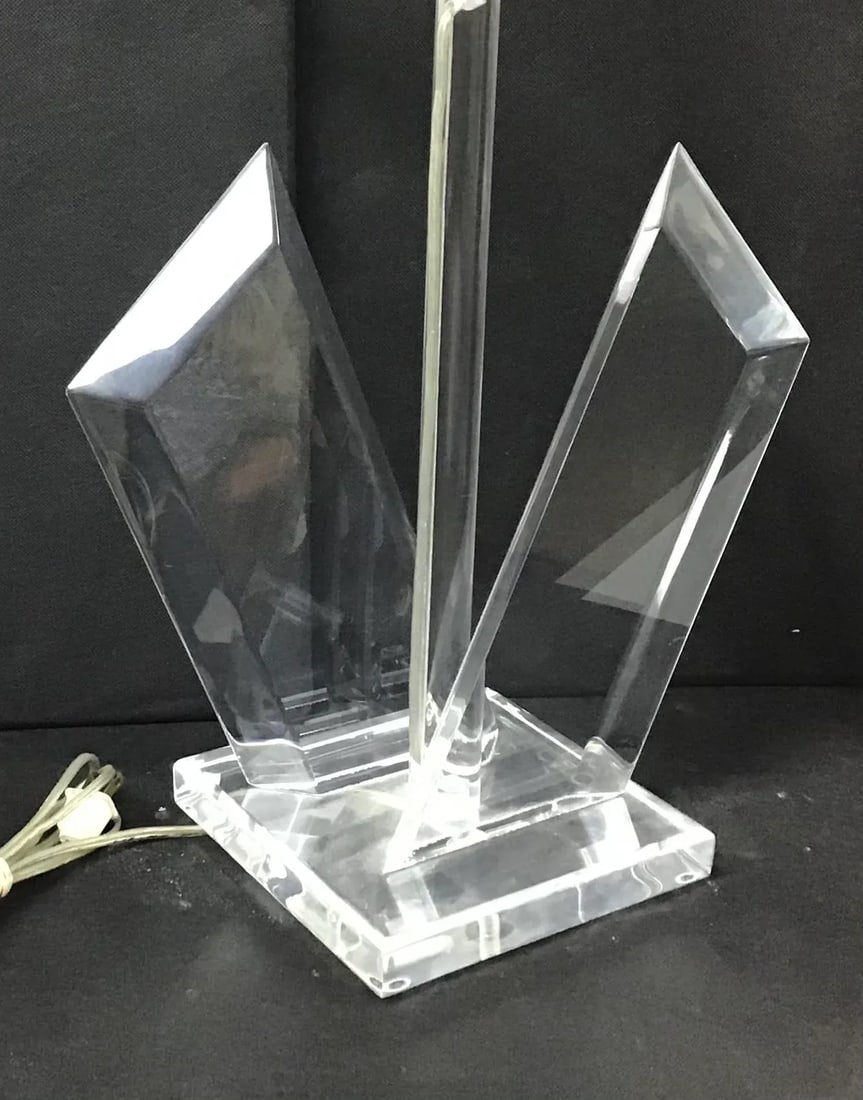 1970s Signed Van Teal Acrylic Lucite Lamp - 6