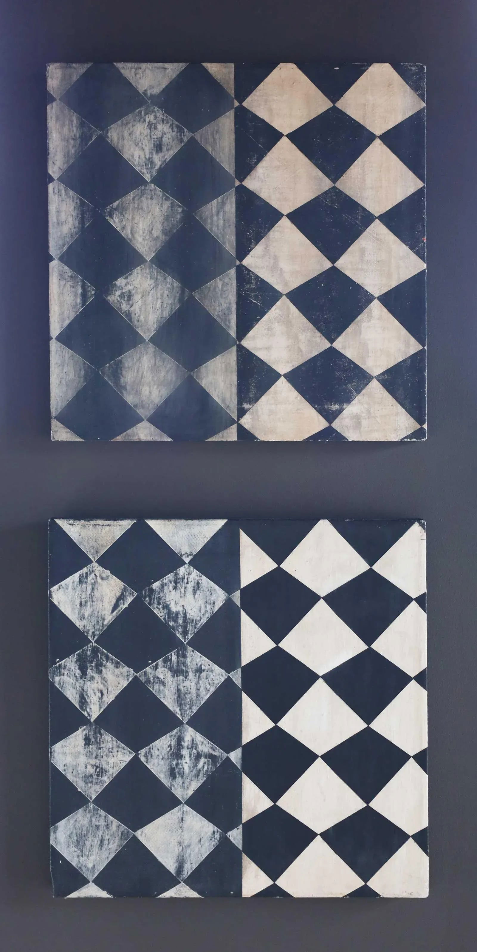 Pair of Sean Scherer Oil and Wax Paintings on Canvas, 1991 - 3