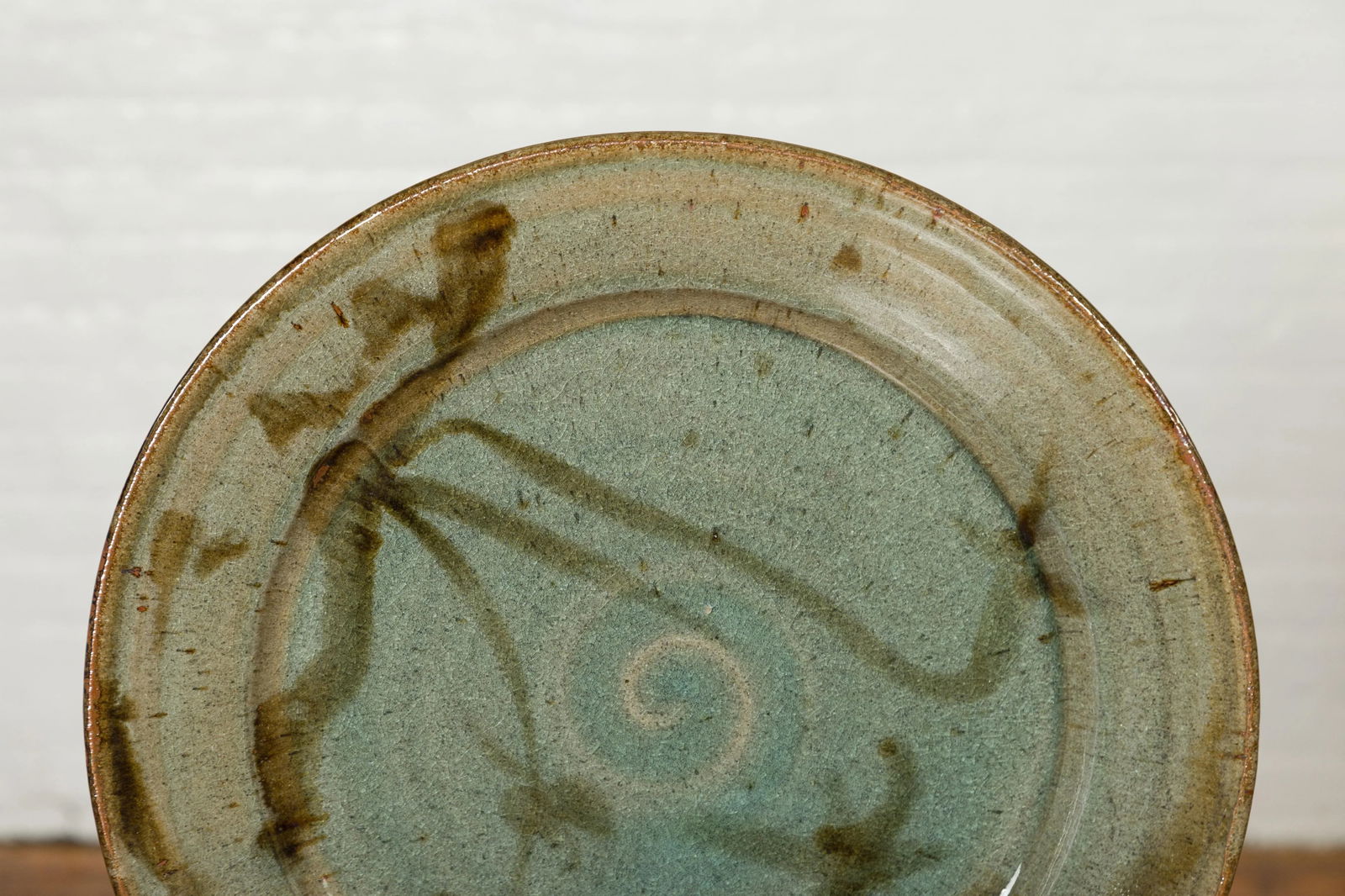 Thai Hand-Thrown Ceramic Charger from Chiang Mai with Hand Painted Decor - 11