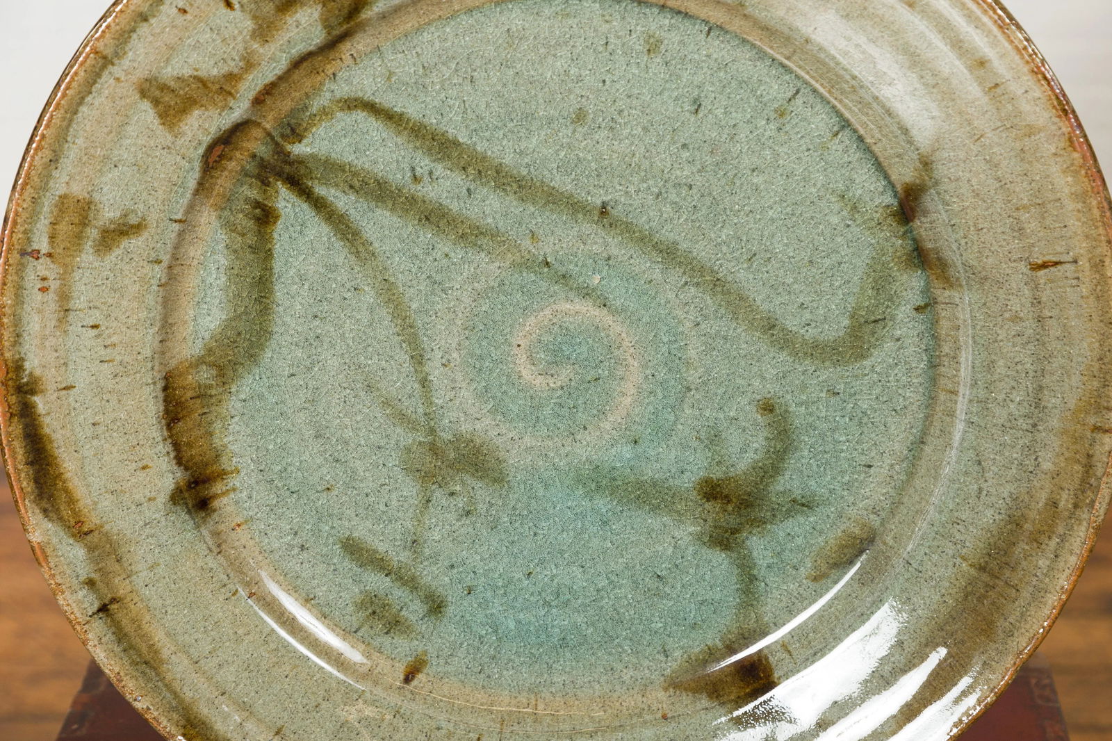 Thai Hand-Thrown Ceramic Charger from Chiang Mai with Hand Painted Decor - 6