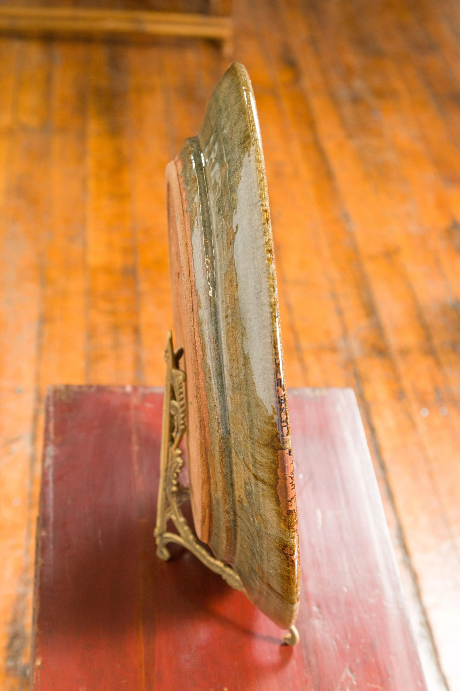 Thai Hand-Thrown Ceramic Charger from Chiang Mai with Hand Painted Decor - 8