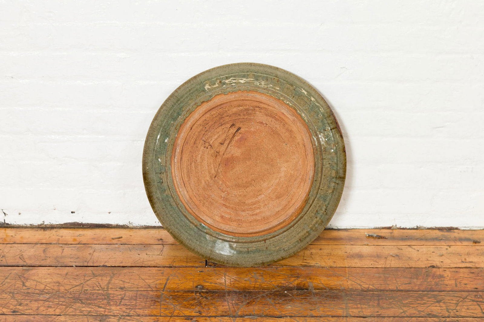 Thai Hand-Thrown Ceramic Charger from Chiang Mai with Hand Painted Decor - 9