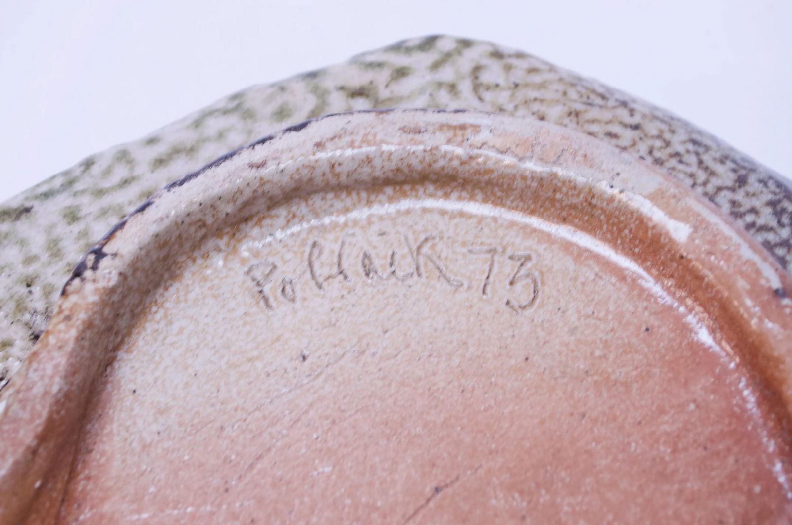 1973 Pollack Stoneware Slab / Decorative Plate - 10
