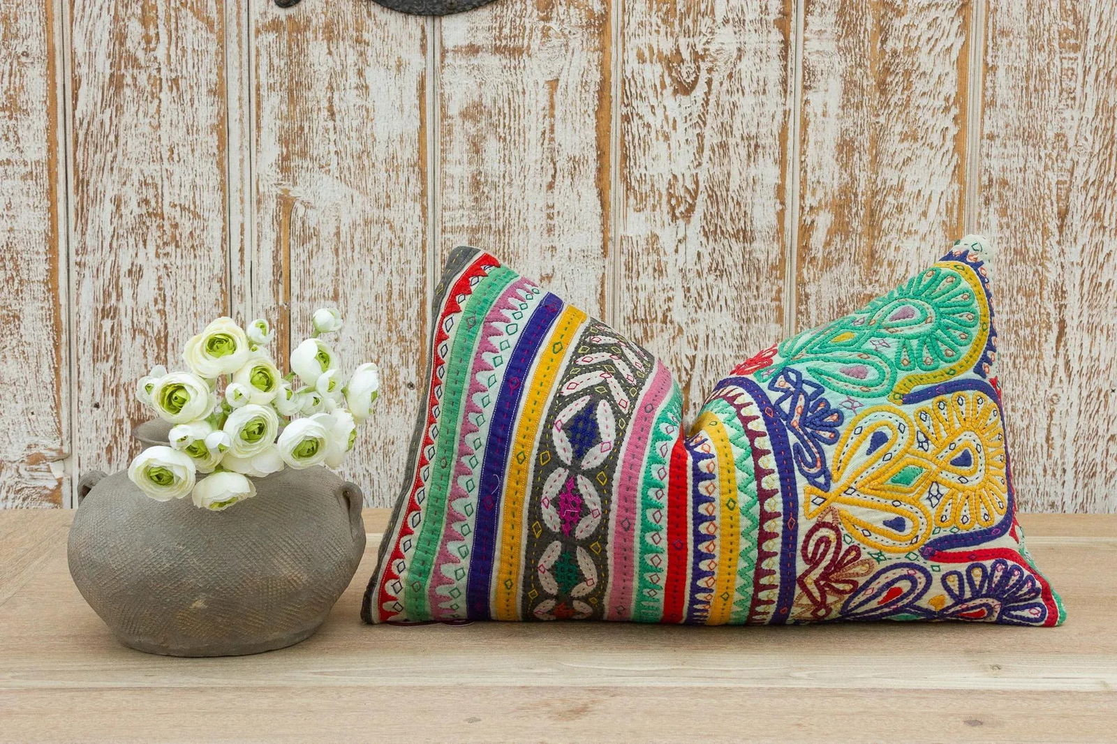 Kra Antique Tribal Grain Sack Pillow - 2