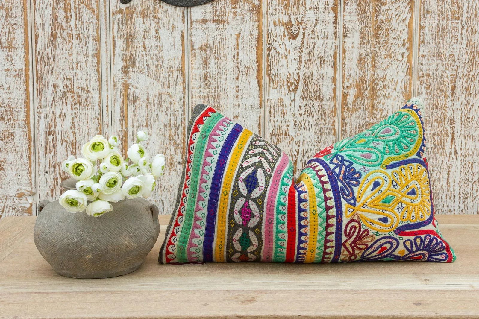 Kra Antique Tribal Grain Sack Pillow - 3