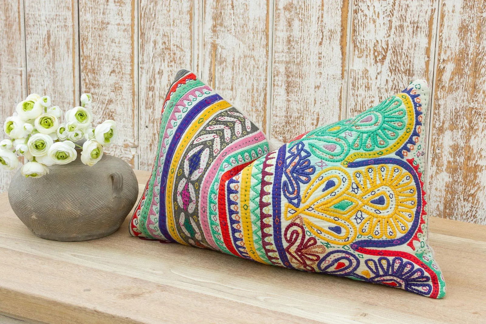Kra Antique Tribal Grain Sack Pillow - 4