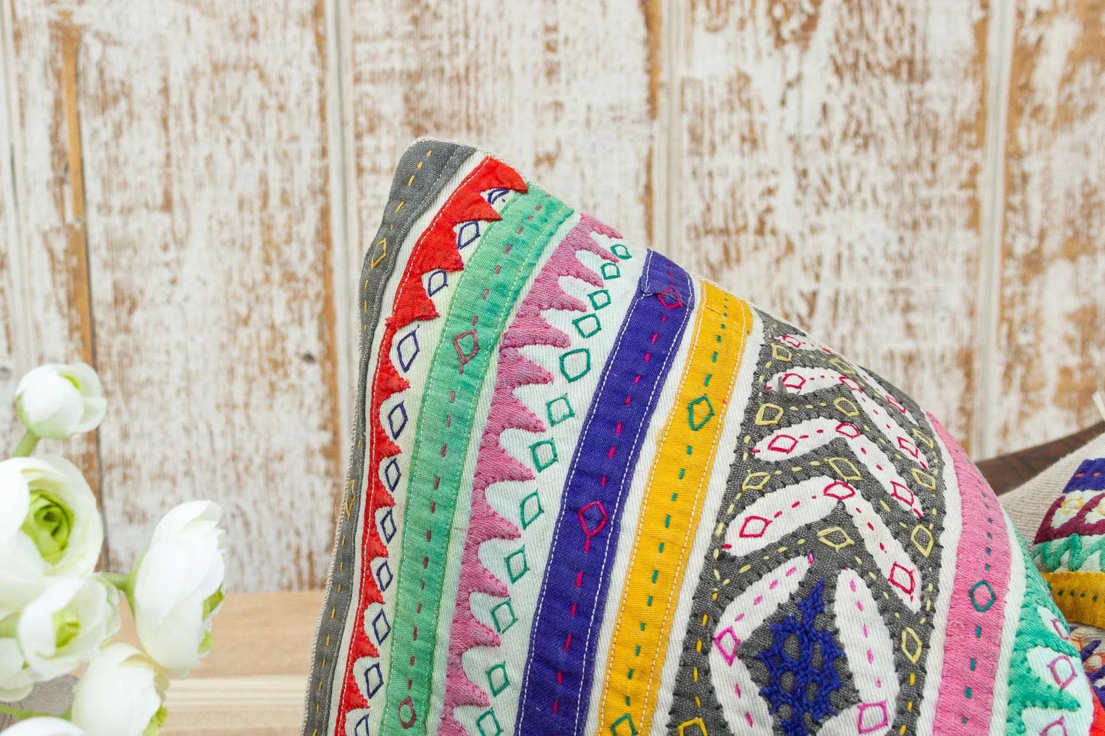 Kra Antique Tribal Grain Sack Pillow - 6