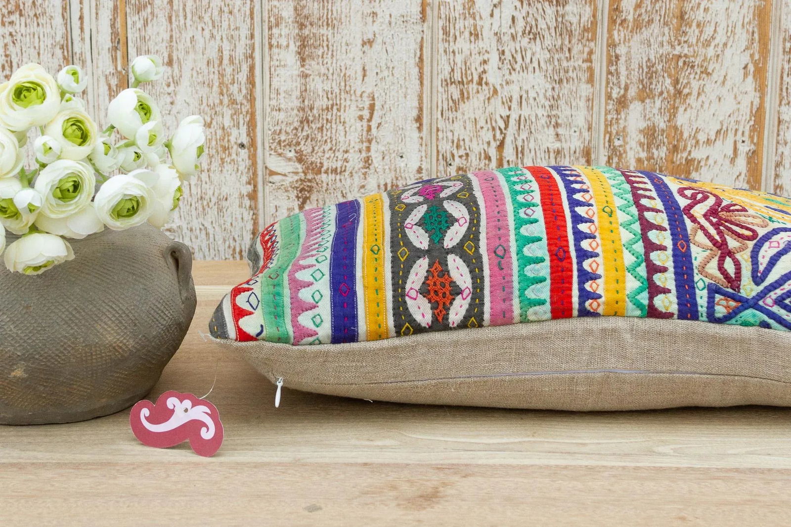 Kra Antique Tribal Grain Sack Pillow - 8