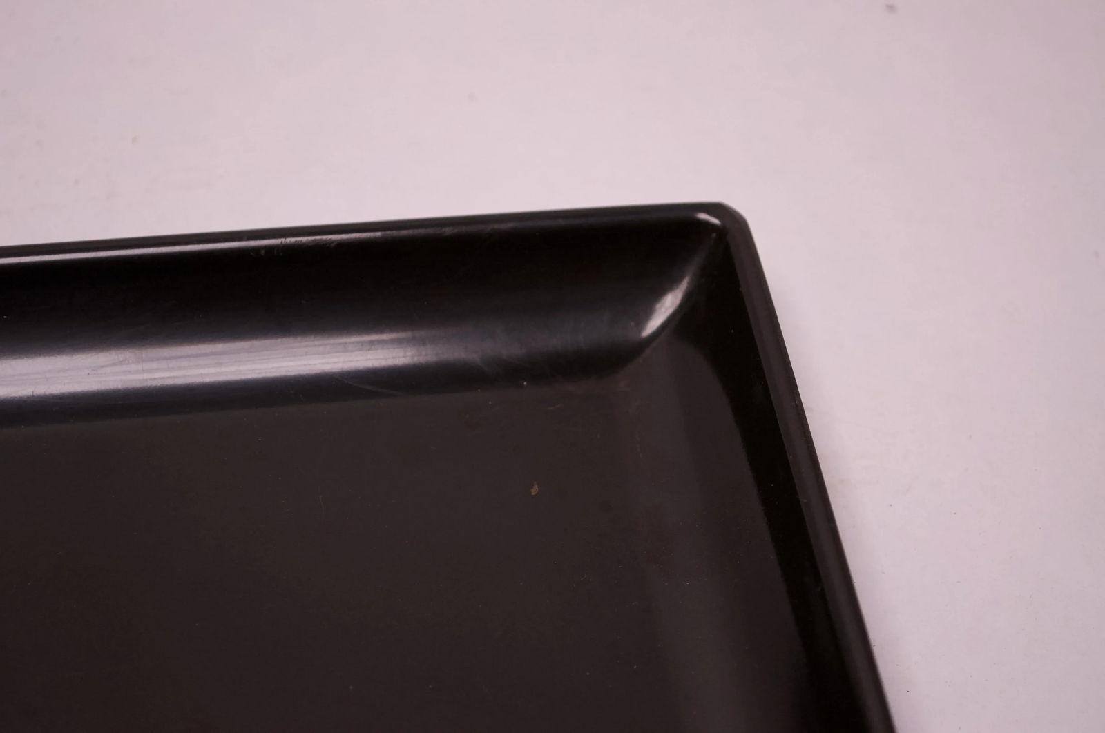 Large Mid-Century Black Resin Inlaid "Tree of Life" Tray by Couroc - 11